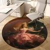 Fairy Tale Princess,Sparkling Wand Chair Mat Round Rug Office Carpet, Machine Washable, Non Slip, Suitable for Living Rooms, Bedrooms