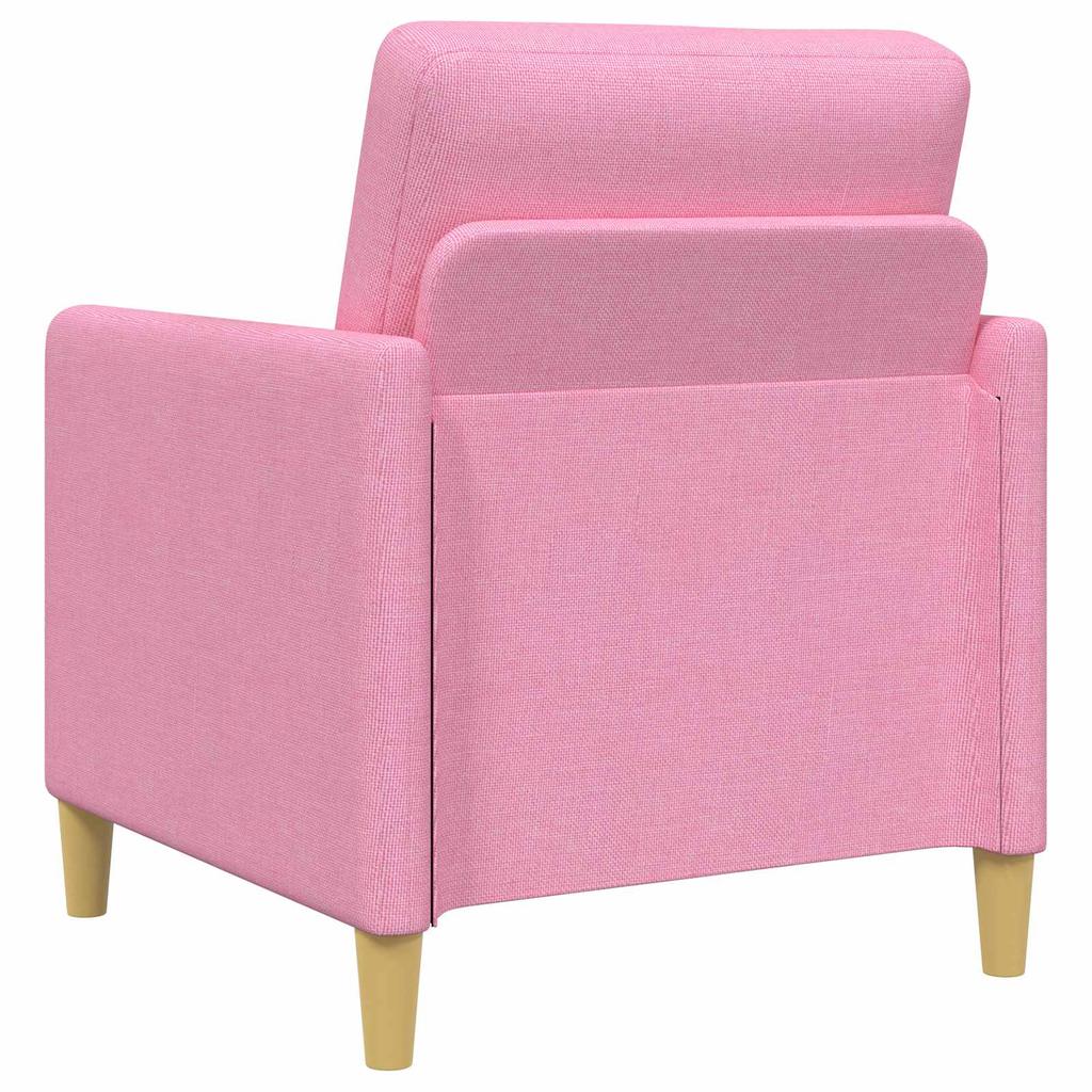 2 Piece Storage Sofa Set In Pink Polyester