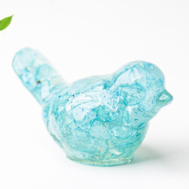 Hars Kristal Vogelbeeldje Met Natuurlijke Watersteen Voor Huis Kantoor Decoratie Cadeau Voor Vrienden