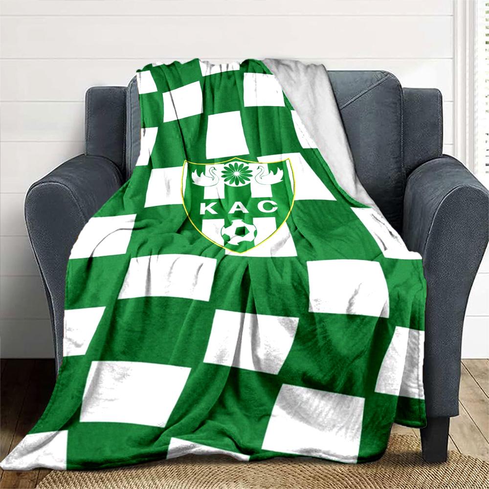 KAC Kenitra Athletic Club Print Flannel Blanket High Quality Warm Comfortable Cover for All Seasons Perfect for Gifts Home Decor