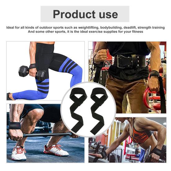 1 Pair Hard Pull Lifting Wrist Strap Grips Band Strength Training Deadlift Grip Band Fitness Non-slip Booster Belt Weightlifting Pressure