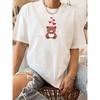Europäische Größe Damen Kurzarm Herzbär Druck Rundhals Lässig Elegant Romantisch Sommer T-Shirt | Mode Pendeln Urlaub Täglich Lässiges Oberteil