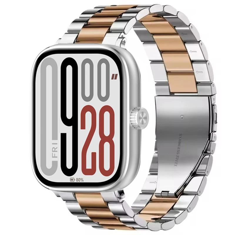 Metal Strap for Redmi Watch 5/Redmi Watch 4 Adjustable Stainless Steel Bracelet for Xiaomi Mi Band 9 Pro/Mi Band 8 Pro Wristband