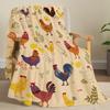 Fall Thanksgiving Throw Blanket Flannel Cute Chick Print Blanket Super Soft Cozy Nap Blanket Perfect Home Gift for Her