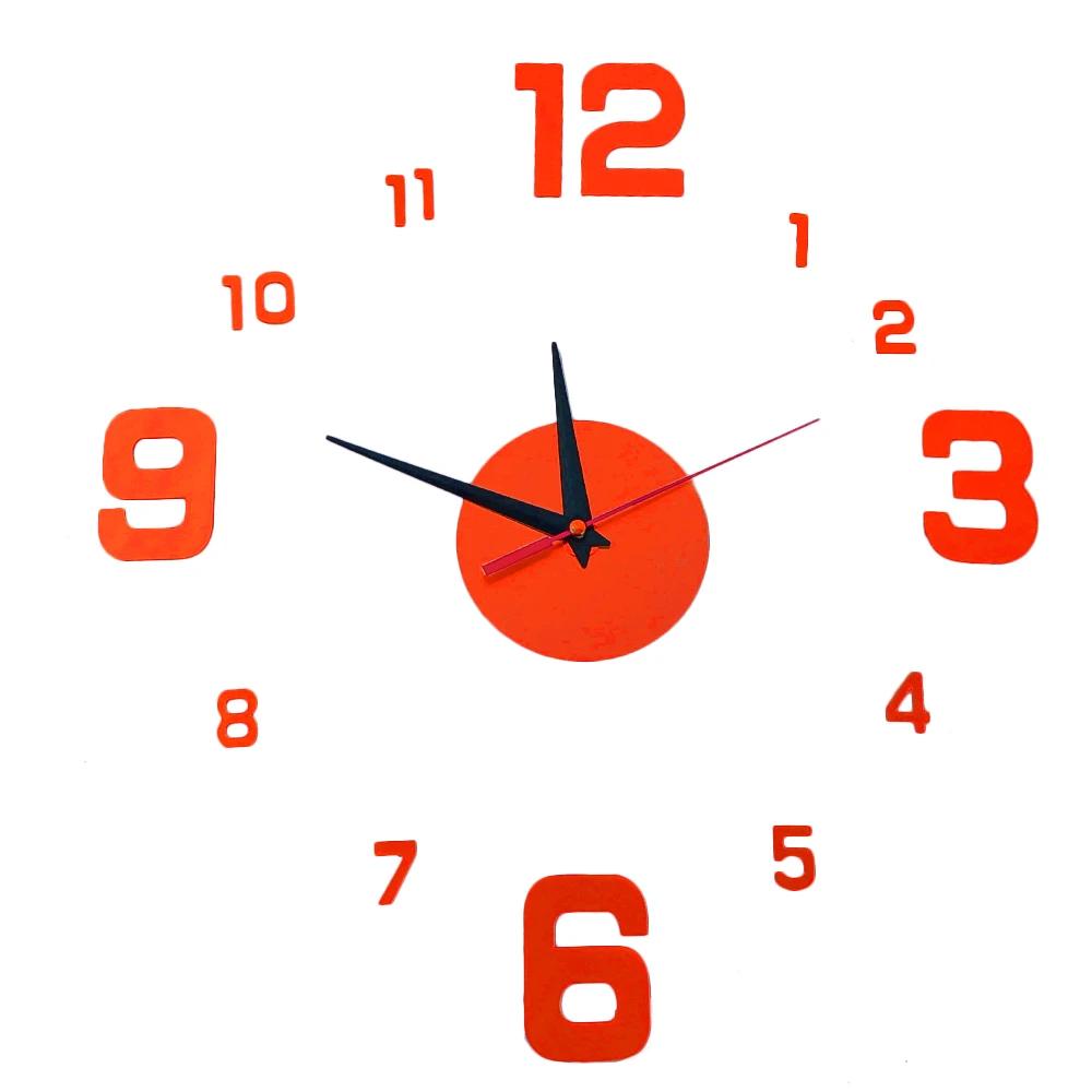 3D Wall Clock Acrylic Frameless Digital Clock Mirror Wall Sticker For DIY Living Room Bedroom Office Decorations Hanging Watch