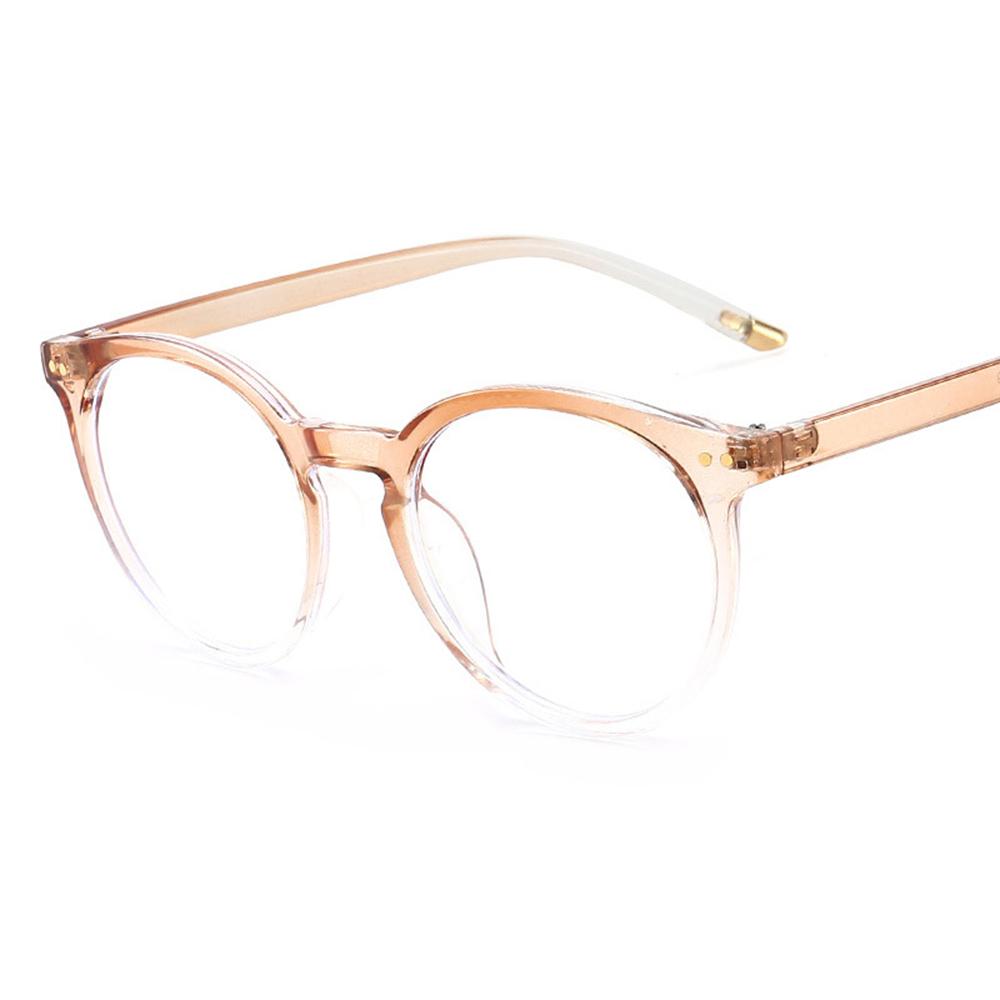 New Round Eyeglasses For Women PComputer Anti Blue Light Glasses Frames Transparent Optical Fake Eyeglass Myopia Frame