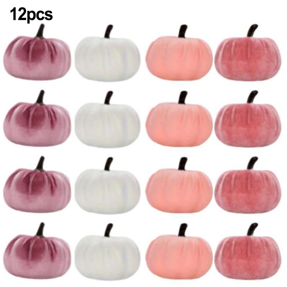 Velvet Pumpkin Decoration Autumn Decor Fall Decor Halloween Props Multiple Sizes Pumpkins Autumn Harvest Celebrations
