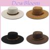 Style Fashion Felt Hat With Wide Brim And Embroidered Totem For Women
