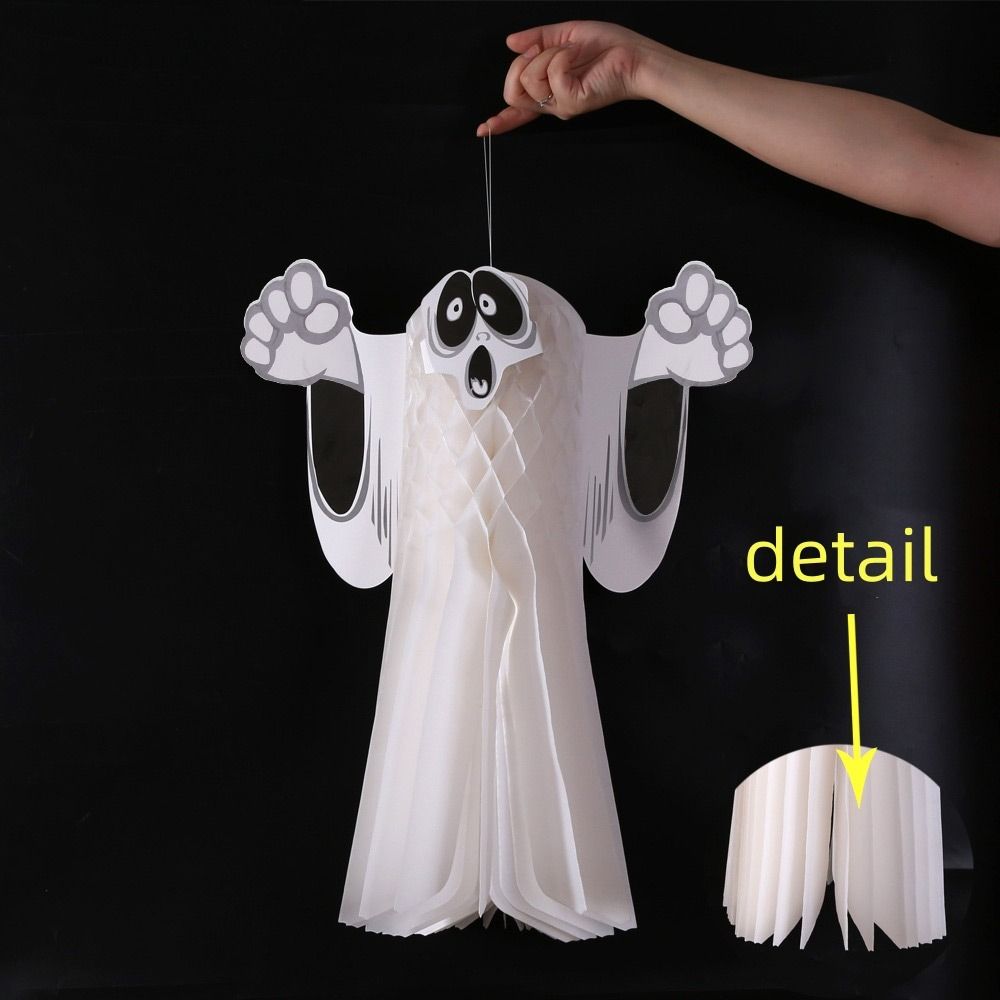 DIY Door Pendant Papery Halloween Paper Garland Bar Decoration Hanging Halloween Ghost Indoor