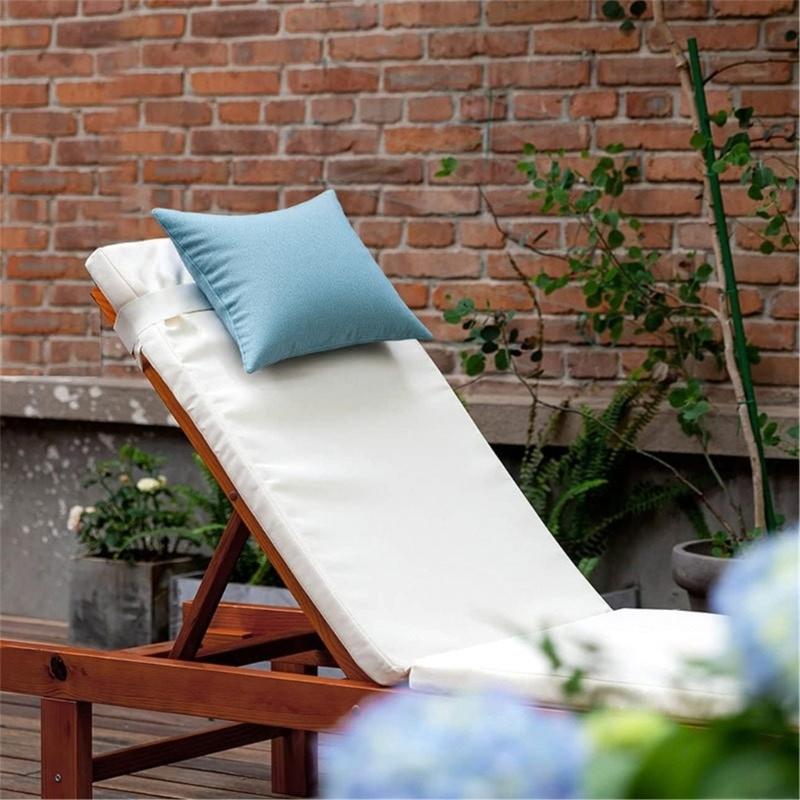 Weather Resistant Pillow for Patios Furniture Waterproof Lounge Chair Cushion with Insert for Indoor and Outdoor Use