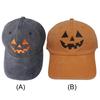 Halloween Pumpkin Hat Breathable Adjustable Baseball Cap Sun Protection Leisure Running Sun Hat for Outdoor Travel Camping