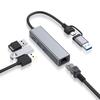 Type-C 2-in-1 USB To RJ45 Gigabit Network Card & 3.0 HUB Docking Station