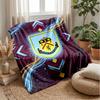 Burnley Football Print Flannel Blanket, Soft Warm Lightweight Throw Blanket for Sofa Bed Camping