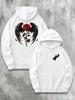 Fall/Winter Casual Hooded Sweatshirt Pattern Men's Pullover Hooded Sweatshirt,Rose Wings Print Trendy Daily Multi-Purpose Comfy