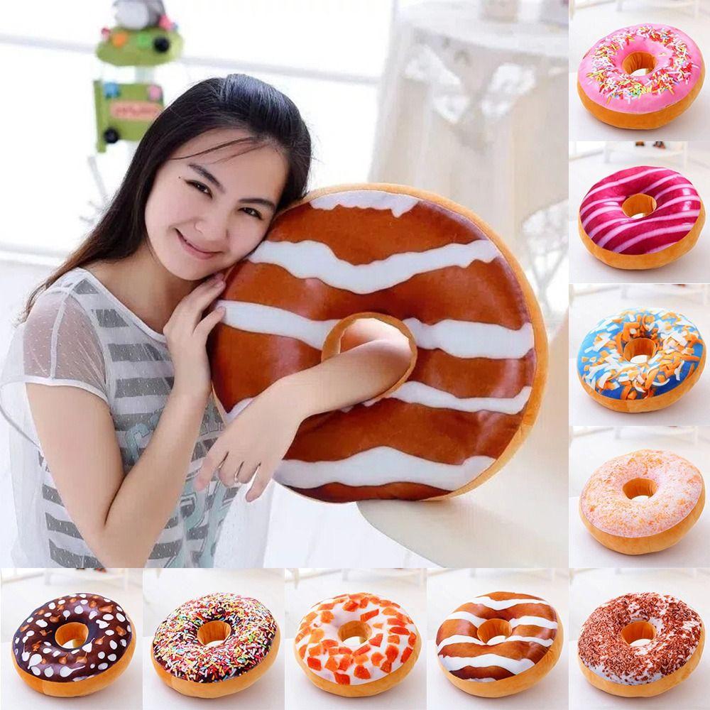 Super Soft Donuts Pillow Home Cushion Chocolate Donuts Pillow Creative Cute Nap Pillow