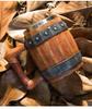 Creative Handmade Wooden Barrel-Style Stainless Steel Beer Mug, Large Capacity