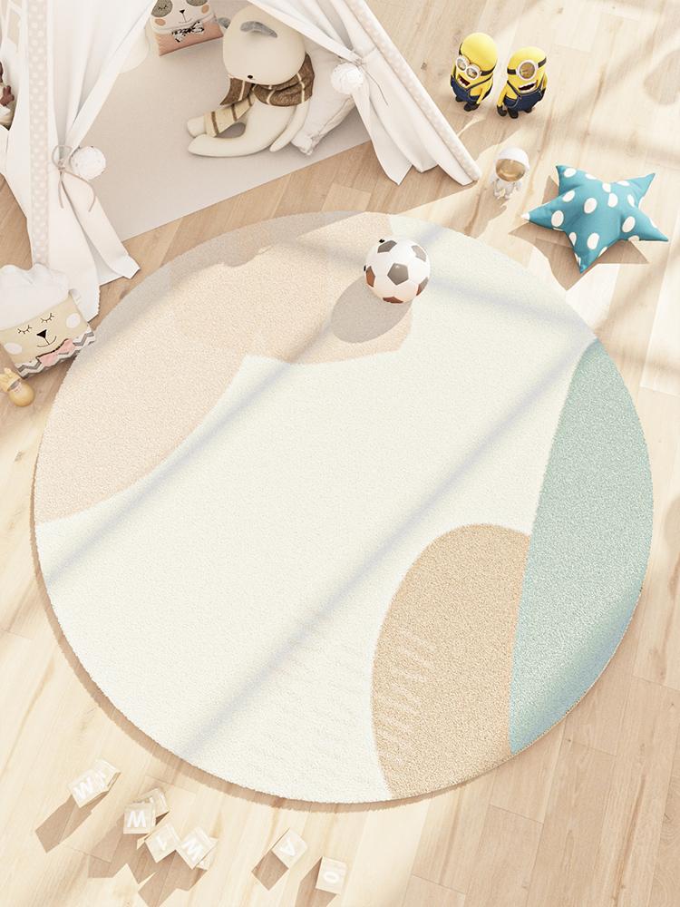 Modern Abstract Carpets for Living Room Minimalist Bedroom Decor Round Plush Rugs Chair Floor Mat Anti-slip Large Area Carpet