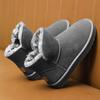 Chaussures d'hiver pour couple grande taille à la mode, légères, épaisses et chaudes avec peluche, en coton haut de gamme et bottes de neige 36-45