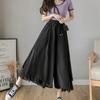 Hoch taillierte Hose mit weitem Bein für Damen, Chiffon-Mode, koreanische Version, lockere, verkürzte Hose, lässige, vielseitige Sommerhose