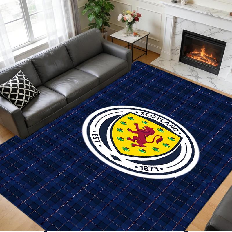 Tappeto Antiscivolo in Velluto di Cristallo, Tappeto con Design della Nazionale Scozzese per Interni, Soggiorno, Camera da Letto, Decorazione per la Casa