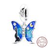 Charms Bead Copper Butterfly Starry Sky Dangle Pendant Fit Bangle Bracelet Necklace Diy Jewelry