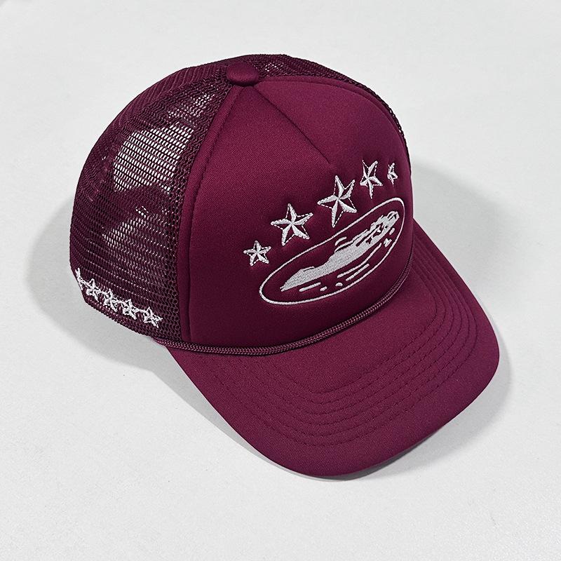 Corteiz CRTZ Five-Star Color Block Mesh Trucker Baseball Cap