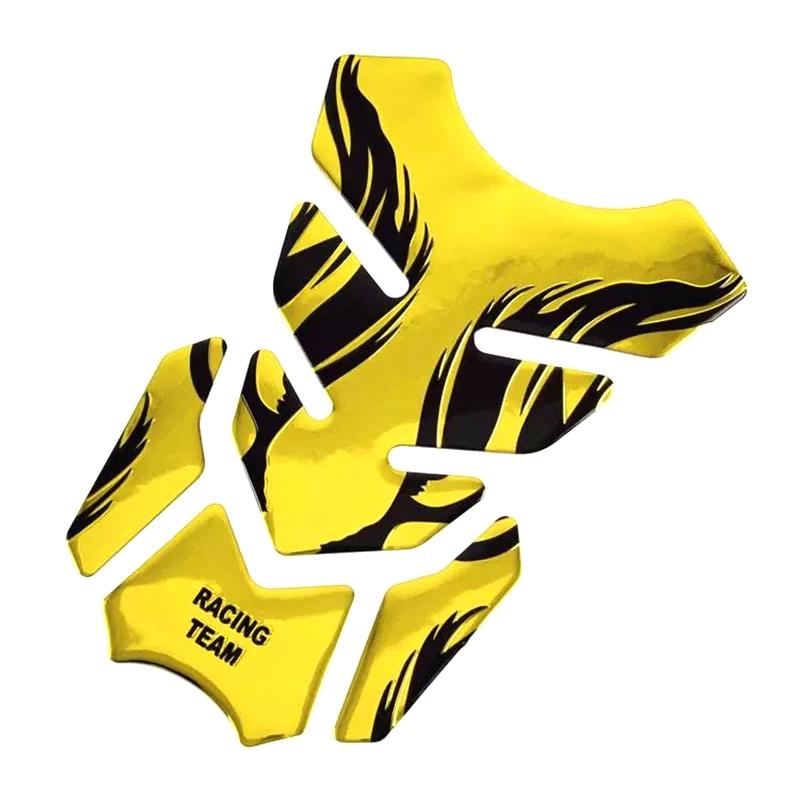 Motorcycle Tankpad Sticker Fishbone 3D Tank Pad Stickers Oil Gas Protector Cover Decoration Flame Motorcycle Accessories