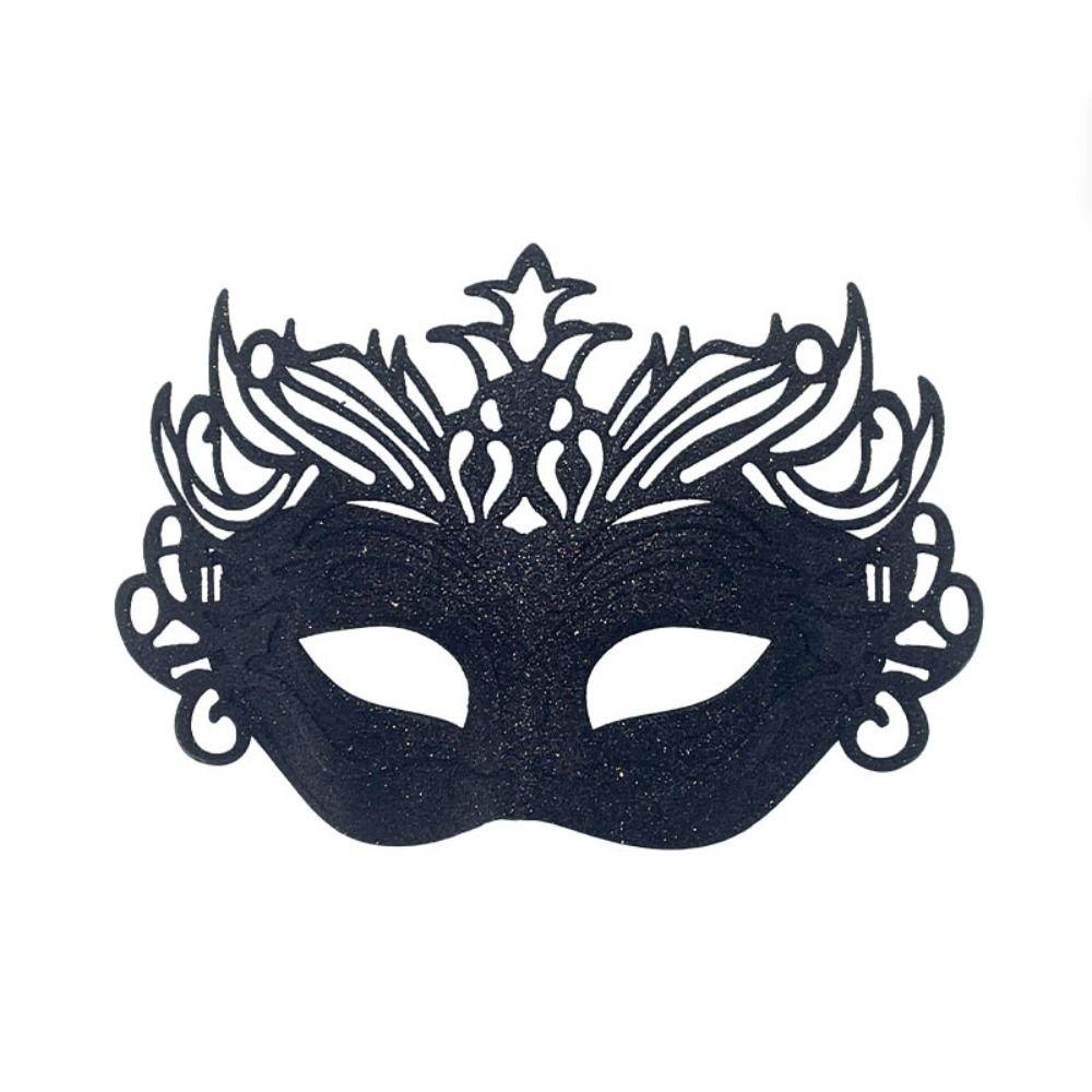 Adjustable Strap Party Mask Accessory Half Face Design Role Playing Mask Glitter Crown Mask  Kids