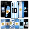 Phone Case For Xiaomi Poco X4 X3 NFC F3 F4 M3 M4 Mi Note 12T 10 11 Ultra 11T 13 Pro 12 Lite 9T 5G Cover Argentina Flag Soccer 10