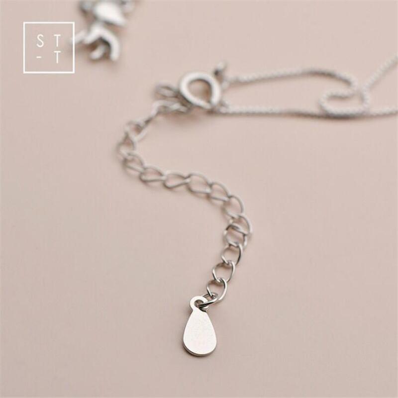 New Arrival Sleek Minimalist Sweet Animal Aura Deer Sterling Tone Jewelry Girlfriend Christmas Present Present Fine Pendant Necklaces