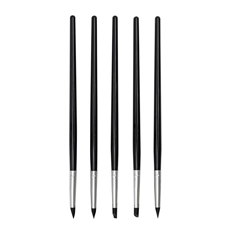 5Pcs Dental Shaping Silicone Resin Brush Pens Porcelain Teeth Tool Nails Art Brushes Pottery Clay Pen Diy Carving Modeling Tools