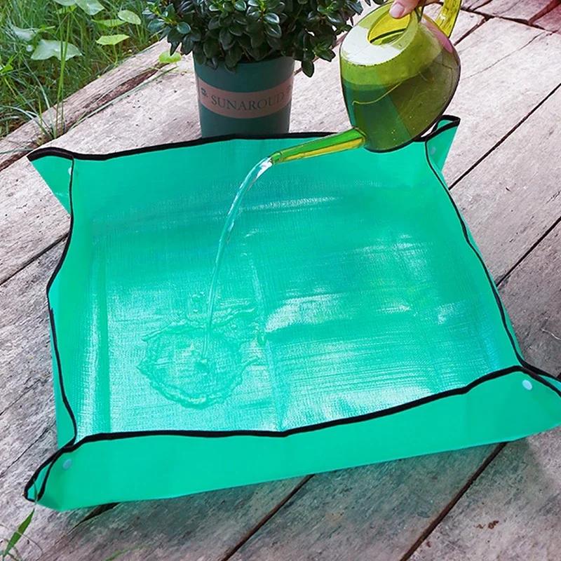 50/66/75/100cm Gardening Mat PE Transplanting Plant Waterproof Square Plant Potting Mat Thicken Foldable Garden Accessories
