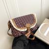 New Polka Dot Crossboby Bag Canvas Vintage One-Shoulder Bag Casual Lace Trim Commuting Bag for Women