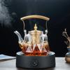 Transparent Borosilicate Glass Teapot Flower Teapot Household Large-capacity Stainless Steel Tea Leak Tea Separation Teapot
