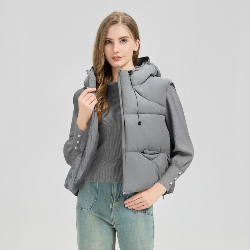 Dames Warm Vest in Effen Kleur voor Herfst en Winter
