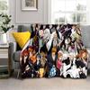 3D Bleach Kurosaki Ichigo Cartoon Anime Weiche Decke, Weiche Überwurfdecke für Zuhause Schlafzimmer Bett Sofa Reiseabdeckung Kindergeschenk