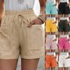 Women's Fashion Summer Casual Solid Color Print High Waist Shorts