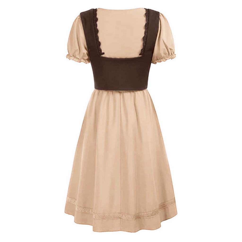 New Gothic Prom Dress For Women Halloween Cocktail Party Dresses Retro Short Sleeve Ball Gown