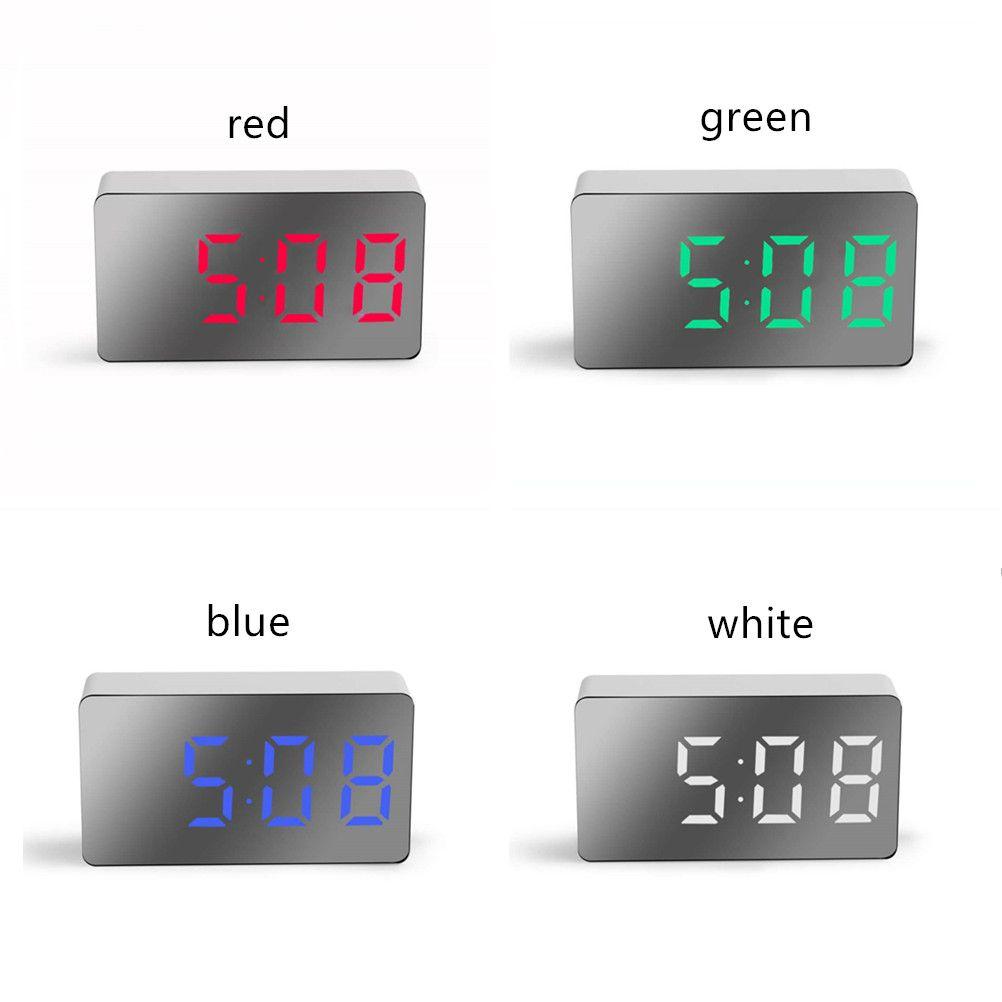 Multifunctional Display Time USB Digital Alarm Clock Mirror Clock Snooze LED Display