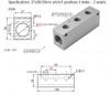 Air Manifold Distributor 1/2" 1/4" Pneumatic Quick Plug In Connector Hose Aluminum Block Splitter 2 3 4 5 6 7 8 9 10 Way