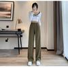 Women's Spring and Autumn Loose and Thin Straight Drawstring Sports Mopping Floor Wide-leg Trousers