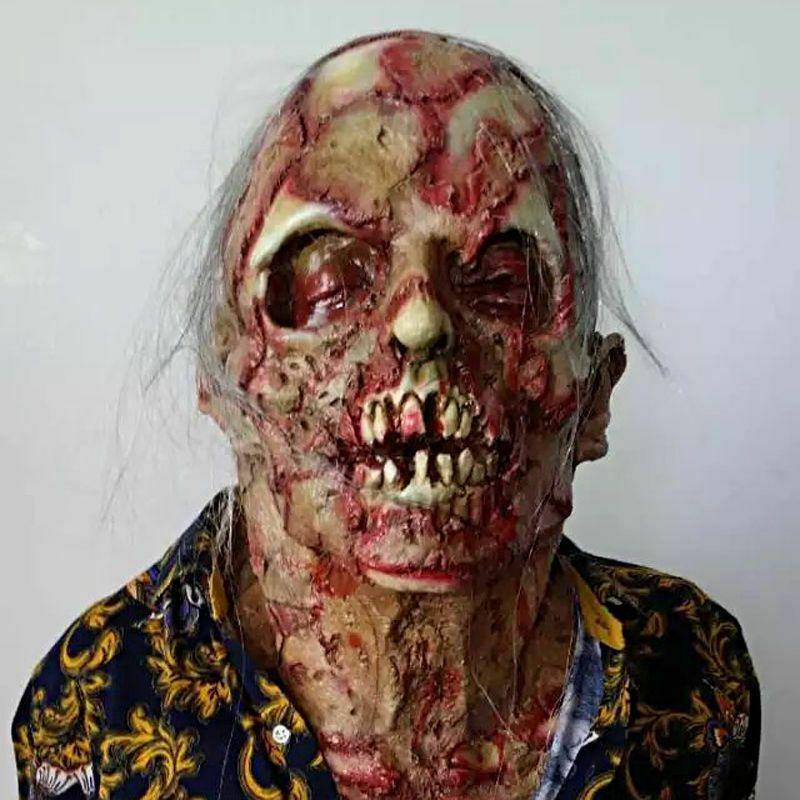 Bloody And Creepy Halloween Adult Zombie Mask For A Scary Full Face Effect