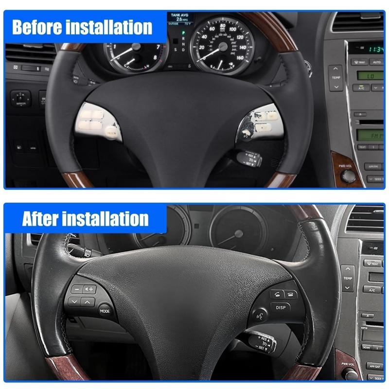 Steering Wheel Control Button Cover 2pcs 84250-33190 Fit for Lexus ES350 2006-2012