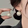 Elegant Pearl Earrings for Women: Minimalist European-America Hepburn Style Studs, Versatile Light Luxury Pendants