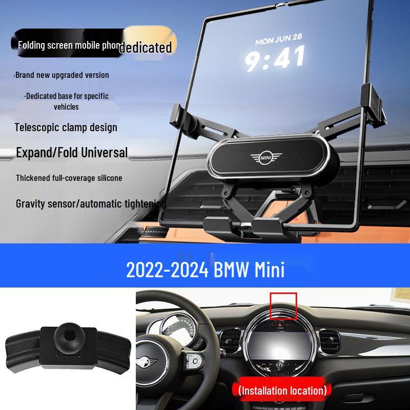 BMW Mini, F55 & Andere Modelle Mattierte Zinklegierung Auto Handyhalterung