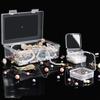 Plastic Document Organizer Organized Clear Square Shape Storage Box Organizing Box Transparent Desktop Document Storage Case
