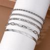Bohemian Minimalistische Meerlaagse Metalen Ketting Dames Armband Set
