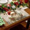 Christmas Placemats Cartoon Party Insulation Dining Table Christmas Atmosphere Placemats