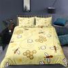 Housse de couette Abeille Cartoon Joli Thème Animaux Volants Jaunes pour Enfants Garçons Filles Cadeaux Femmes Belles Fleurs Décoration de Chambre