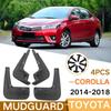 Geformte Auto-Schmutzfänger für Toyota Corolla Altis 2014–2018 2016 2017. Schmutzfänger, Spritzschutz, Schmutzfänger vorne und hinten